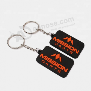 Brand Name 2D Raised Logo Soft PVC Keychains