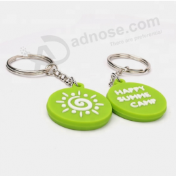 Anéis chaves do pvc macio do silicone confidencial do logotipo para a promoção