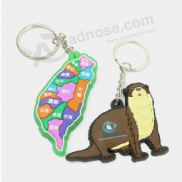 Souvenir Gifts Embossed Logo Cartoon Rubber Key Tags