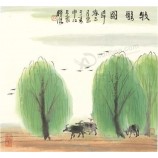 B039 집 장식을위한 우수한 풍경 잉크 그림