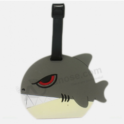 エコ-フレンドリーなサメの形状のバッグタグソフトPVC荷物タグ