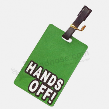 Massengeprägter Logo-Gummihandtaschenanhänger weicher PVC-Gepäckanhänger