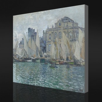 NO-YXP 027 Claude Monet - The Museum at Le Havre (1873) Impressionist Oil Painting Art Printed for Wall Decoration