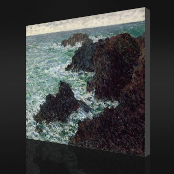 Pas-Yxp 028 claude monet-La côte sauvage(1886)Décor de fond de peinture à l'huile impressionniste