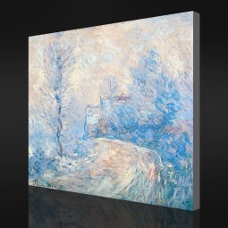 안돼-Yxp 036 클로드 모네-눈 아래 giverny의 입구(1885)인상파 유화 벽 배경 장식입니다