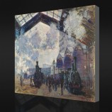 いいえ-Yxp 039クロードモネ-お元気ですか-ラザレ(1877)壁画の装飾のための印象派の油絵