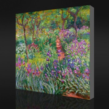Não-Yxp 041 claude monet-O jardim da íris em giverny(1899-1900)(1)Arte finala impressionista da pintura a óleo impressa