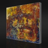 Nee-Yxp 044 claude monet-De Japanse loopbrug(1920-22)Impressionistisch olieverfschilderij voor muurdecoratie als achtergrond