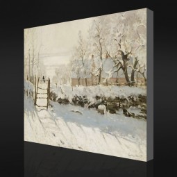 нет-Yxp 046 claude monet-сорока(1869)импрессионистская живопись маслом для украшения гостиной