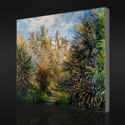 NO-YXP 048 Claude Monet - The Moreno Garden at Bordighera (1884) Impressionist Oil Painting House Decoration Artwork Printed