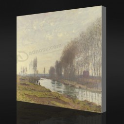 不-Yxp 051克劳德·莫奈-Argenteuil塞纳河的小胸罩(1872)现代装饰印象派油画
