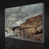 いいえ-Yxp 052クロードモネ-潮時のpointe de lahève(1865)印象派の油絵家の装飾