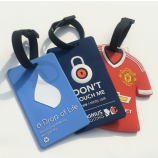 Standard size rubber luggage tag custom soft pvc baggage tag