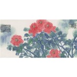 B032家の装飾の花と鳥のインキのペイントテレビの壁