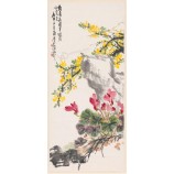 B033家の装飾のための花と鳥の墨絵画のポーチ壁画