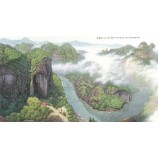 B034 hd cherry valley landscape inchiostro pittura tv sfondo divano sfondo