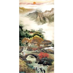 B434 Landscape Ink Painting Porch Wall Background Decoration Artwork Printing