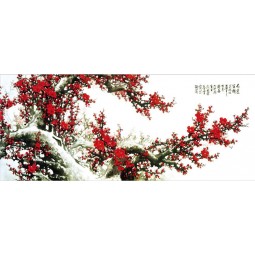 B049 chinesische Malerei Pflaumenblüte Tinte Malerei Hintergrund Wanddekoration