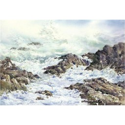 B054 rif water en inkt schilderij achtergrond wanddecoratie home decor