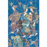 B061 il costume di minoranza ragazza decorazione muro sfondo pittura a inchiostro