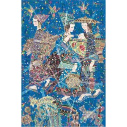 B061 il costume di minoranza ragazza decorazione muro sfondo pittura a inchiostro