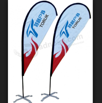 Double Sided Printing Teardrop Beach Flag Manufacturer with high quality and any size