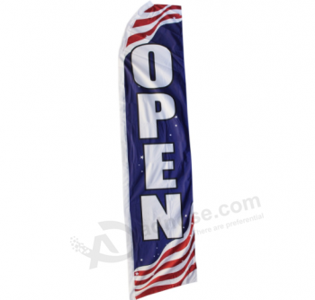 Cheap Custom Outdoor Open House Feather Flag Signs