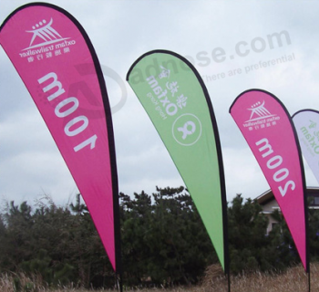 Beste Preis benutzerdefinierte Werbung Wind Fahnen britische Feder Strand Flagge
