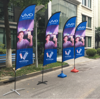 Custom logo advertising wind feather banner flags with high quality and any size
