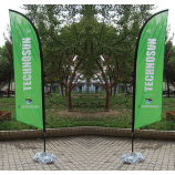 Bandera de plumas impresa a doble cara o simple personalizada