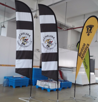 Hot selling advertising beach flag blade feather flag with high quality and any size