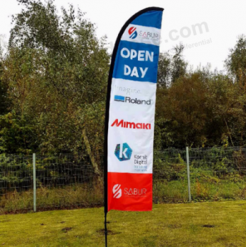 Custom Logo Printed Advertising Swooper Feather Flag Outdoor with high quality and any size