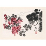 B071 chrysanthemum decoratief schilderen inkt en wassen schilderij afdrukken