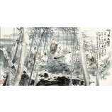 B074高精細手は伝統的な中国の絵画を描いた