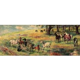 B078中国スタイルの装飾的な絵馬の背景壁
