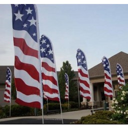Fiberglass pole countries feather flag USA swooper flag with high quality and any size