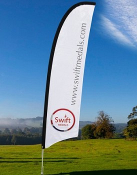 Custom logo swooper flag manufacturer with high quality and any size