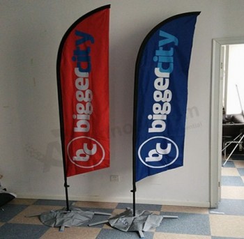 Feather beach flag promotion trade show feather beach flag with high quality with high quality and any size