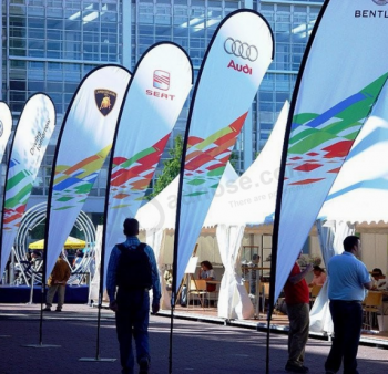 Printed polyester advertising teardrop flag banners custom with high quality and any size