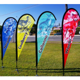 Advertising feather flutter flag bow bali beach flags with high quality and any size
