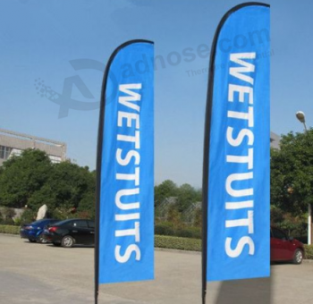 Feather Teardrop Flying Business Flag with Pole and high quality