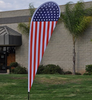 Wholesale custom high quality fashion American Teardrop flag USA Beach Flags