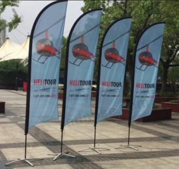 Best selling knitted polyester printed swooper flags for display with high quality