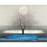 B079 moderne mode eenvoudige nacht weergave grote bank achtergrond wanddecoratie