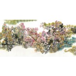 B083水彩花の壁の壁の装飾インク塗装