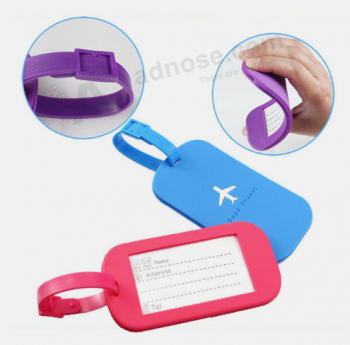 Tag bagaglio aereo personalizzato tag etichetta pvc morbido personalizzato