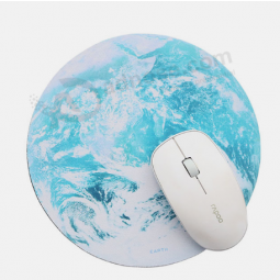 Planeet ontwerp muis mat aangepaste rubber ronde muismat