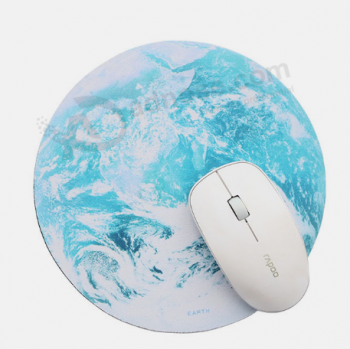 Planeet ontwerp muis mat aangepaste rubber ronde muismat