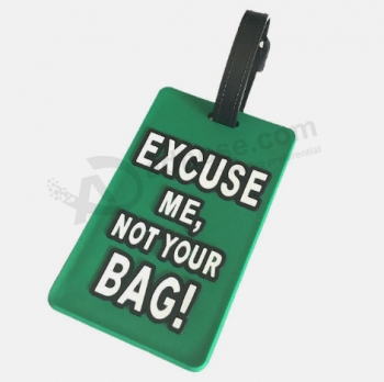 Best selling soft rubber suitcase name tag custom