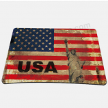 Tapis de souris amercia drapeau tapis de souris en caoutchouc souple personnalisé